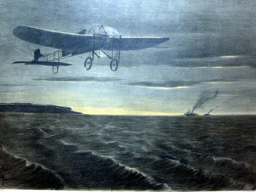 FLUGZEUG/Sport - Première traversée de la manche en Aeroplan par Francois Louis Blériot, le 25 juillet 1909