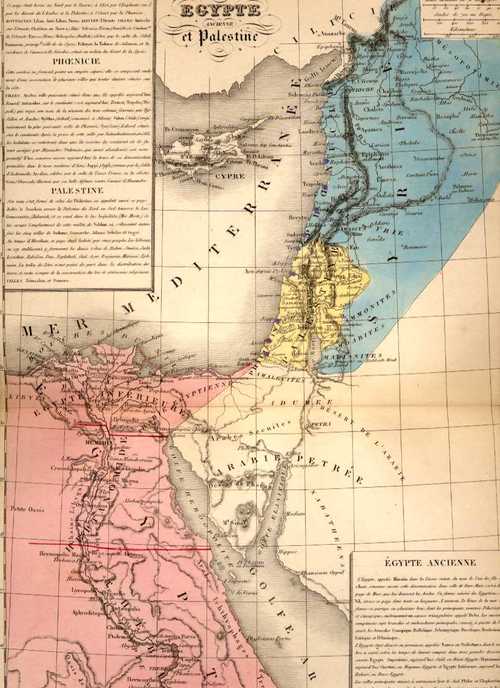 AFRIKA/Alte Landkarten - Egypte ancienne et Palestine