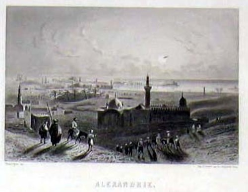 AFRIKA/Alte Stadtansichten - Alexandrien, Ansicht über das Meer