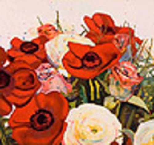 Blumen in rot/Moderne Kunst -  Gerhard HOFMANN
