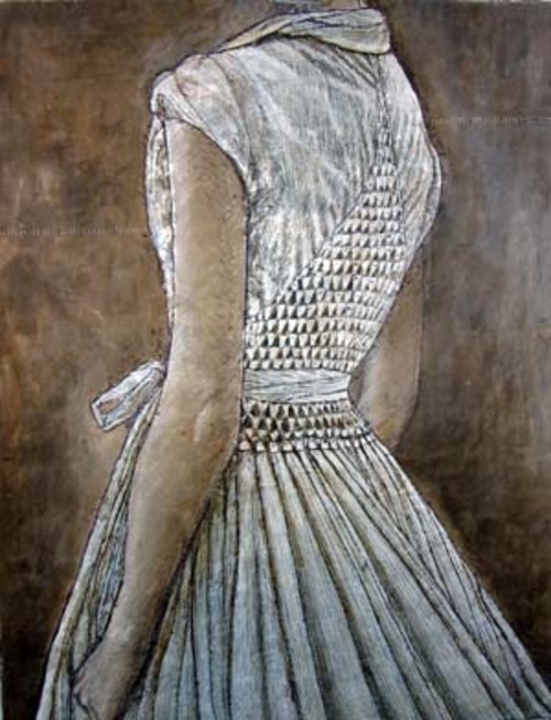 Weißes Kleid ( Rückenansicht )/Moderne Kunst -  Susanne WALTERMANN