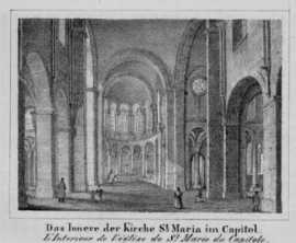KÖLN/Alte Stadtansichten - Maria im Capitol, das Innere der Kirche