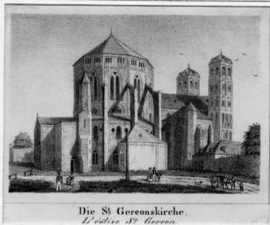 KÖLN/Alte Stadtansichten - Die Sankt Gereonskirche