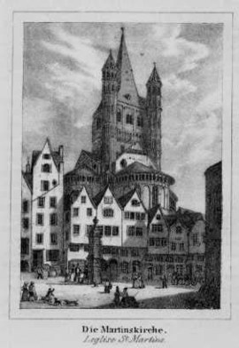 KÖLN/Alte Stadtansichten - Die Martinskirche