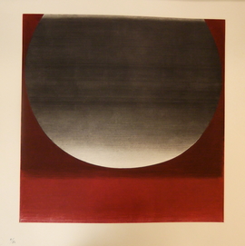 Runde Form auf rot/Moderne Kunst -  Rupprecht GEIGER