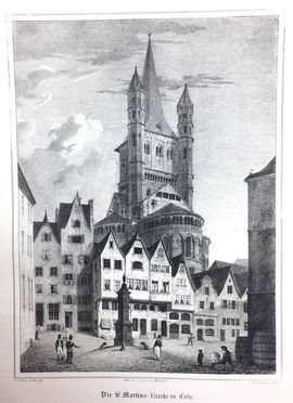 KÖLN/Alte Stadtansichten - Die Martinskirche in Cöln