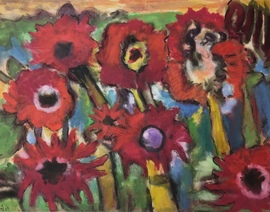 Blumen rot/Moderne Kunst -  Peter CALMÉS