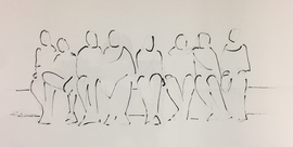 Sitzen (8 Personen)/Moderne Kunst -  Götz SAMBALE