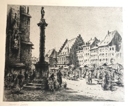 Markt in Freiburg/Moderne Kunst -  Hermann KUPFERSCHMID