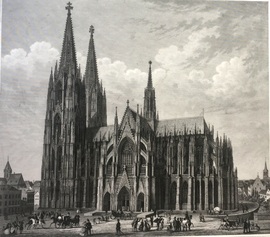 KÖLN/Alte Stadtansichten - Der Dom in seiner zukünftigen Vollendung