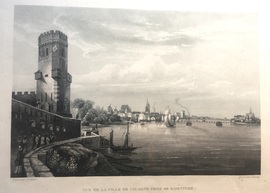 KÖLN/Alte Stadtansichten - Vue de la ville de Cologne prise de Baienturm