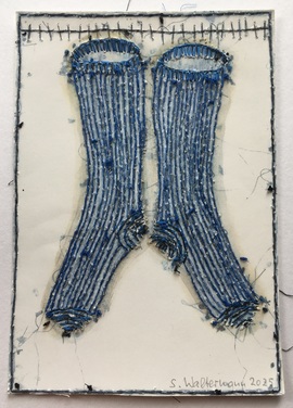 Blaue Socken, Votivbild 29/Moderne Kunst -  Susanne WALTERMANN