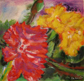 Rote und gelbe Blüten/Moderne Kunst -  Peter CALMÉS
