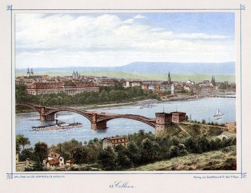 KOBLENZ/Alte Stadtansichten - Ansicht über den Rhein