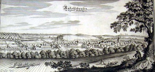 RADOLFSHAUSEN/Alte Stadtansichten - Gesamtansicht " Radolfshausen im Fürstenth. Grubenhagen "