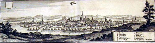 ELLRICH/Alte Stadtansichten - Gesamtansicht " Eller "