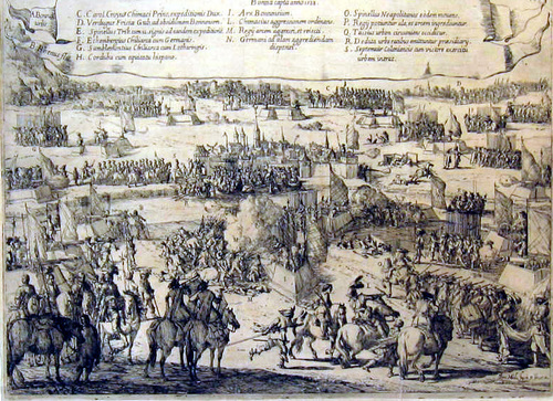 BONN/Alte Stadtansichten - Gesamtansicht mit der Belagerung im Jahre 1588