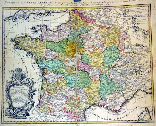 FRANKREICH/Alte Landkarten - Tres nouvelle carte du Royaume de France....