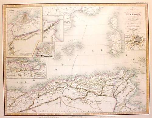 AFRIKA/Alte Landkarten - Carte du gouvernement D'Alger...
