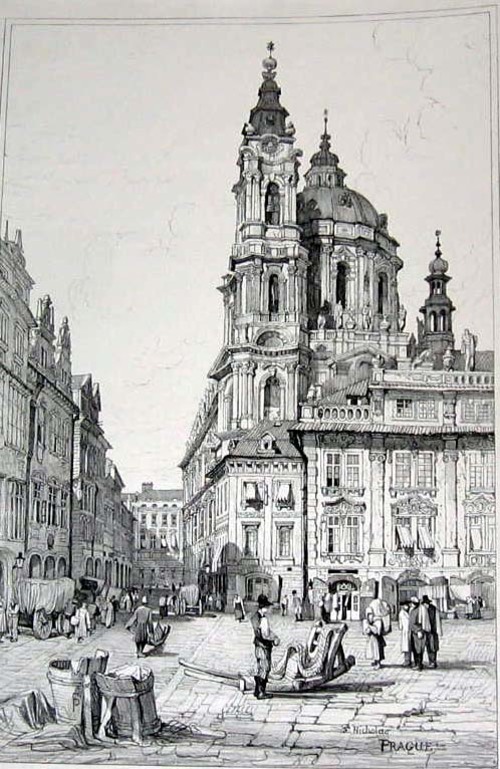 OSTEUROPA/Alte Stadtansichten - Prag: St. Nicholas - Kirche