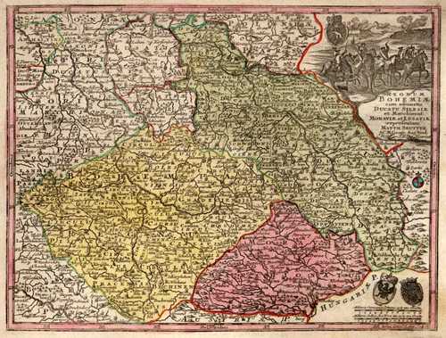 OSTEUROPA/Alte Landkarten - Regnum Bohemiae cum adiunctis Ducatu Silesiae...