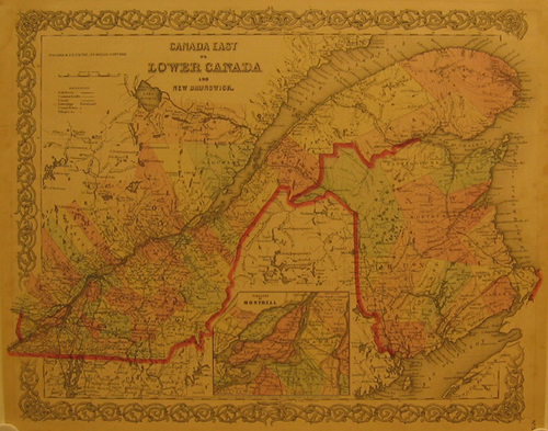 AMERIKA/Alte Landkarten - Canada east or Lower Canada and New Brunswick