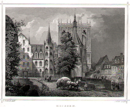 MEISSEN/Alte Stadtansichten - Schloss und Domkirche