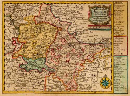 OSTEUROPA/Alte Landkarten - Das Fürstenthum Breslau