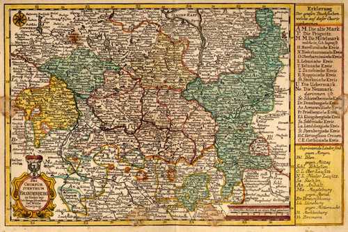BRANDENBURG/Alte Landkarten - Das Churfürstenthum Brandenburg...