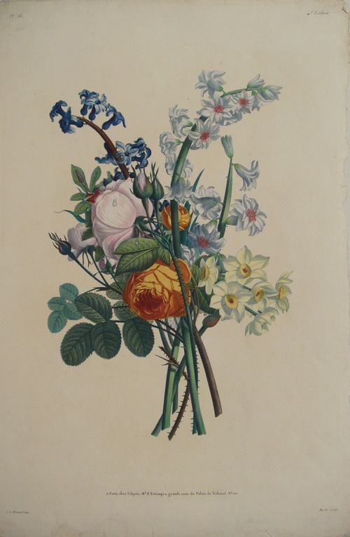 BOUQUET/Pflanzen - Bouquet mit Rosen, Hyazinthen, Scilla und Tarcetten