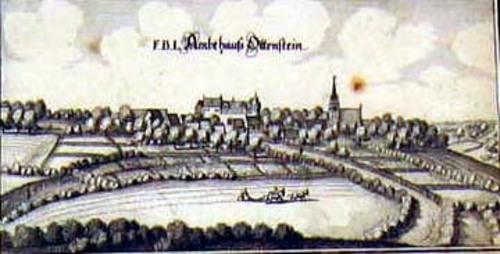 OTTENSTEIN/Alte Stadtansichten - Gesamtansicht "F.B.L. Ambthauss Ottenstein"