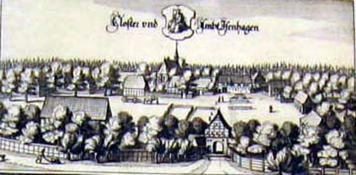 HANKENSBÜTTEL/Alte Stadtansichten - Gesamtansicht "Closter und Ambt Isenhagen"