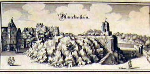 BLANKENBURG/Alte Stadtansichten - Gesamtansicht Schloß "Blanckenstein"