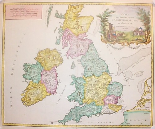 GROSSBRITANNIEN/Alte Landkarten - Carte des Grandes Routes d'Angleterre d'Ecosse, et d'Irlande