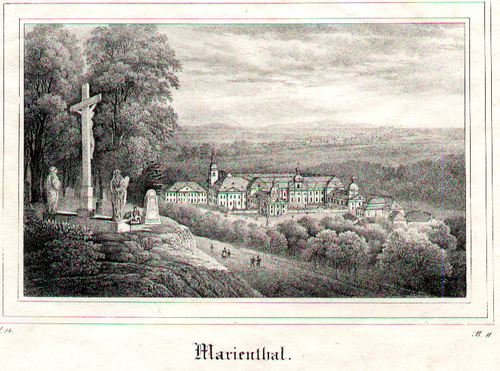 MARIENTHAL/Alte Stadtansichten - Blick auf das Kloster