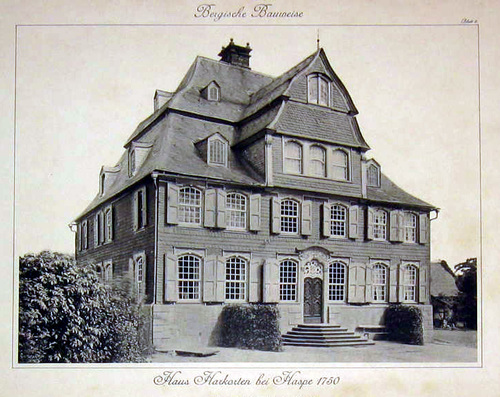 HASPE/Alte Stadtansichten - Haus Harkorten, 1750