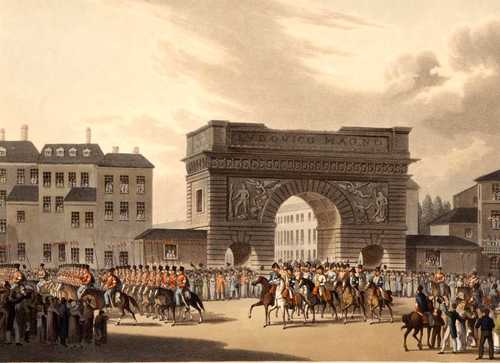 FRANKREICH/Alte Stadtansichten - Grand Entry of the Allied Sovereigns into Paris on the 31. March, 1814