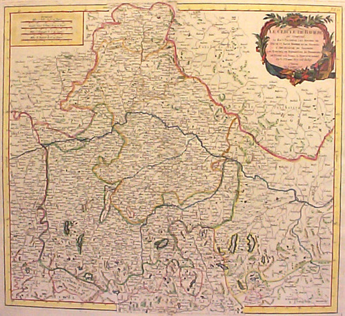 BAYERN/Alte Landkarten - Le Cercle Baviere qui comprend  le haut Palatinat, les Duchées de haute et basse Baviere...