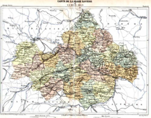 BAYERN/Alte Landkarten - Carte de la Basse Bavière