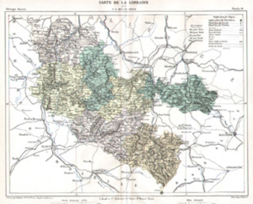 FRANKREICH/Alte Landkarten - Carte de la Lorraine