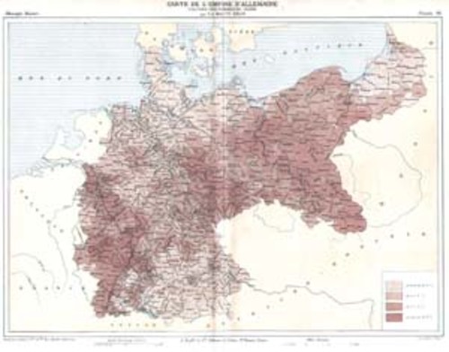 DEUTSCHLAND/Alte Landkarten - Carte de l'Empire d'Allemagne, Culture des Pommes de Terre
