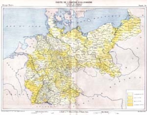 DEUTSCHLAND/Alte Landkarten - Carte de l'Empire d'Allemagne, Culture du Froment