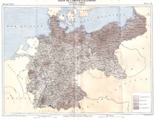 DEUTSCHLAND/Alte Landkarten - Carte de l'Empire d'Allemagne, Terre en Jachère