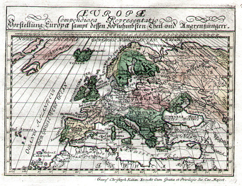 EUROPA/Alte Landkarten - Europae compendiosa Representatio - Vorstellung Europae sampt dessen fornehmbsten Theil- und Angrentzungen