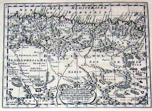 AFRIKA/Alte Landkarten - Gedeelte van Barbarijen waar in legt 't Rijk van Algiers...