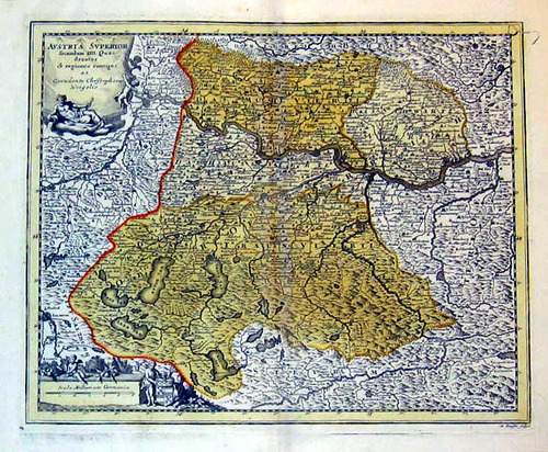 ÖSTERREICH/Alte Landkarten - Avstria svperior secundum IIII. quadrantes & regiones ...