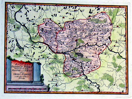 OSTEUROPA/Alte Landkarten - Der Königlichen Republik Polen Woiwodschaften Plotzk und Masau oder Gross Polens östlicher Theil Nro. 41