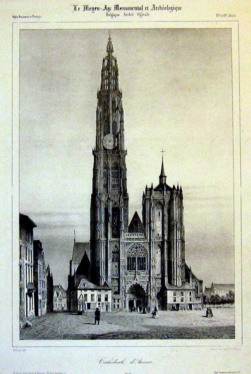 BENELUX/Alte Stadtansichten - Cathédrale d'Anvers