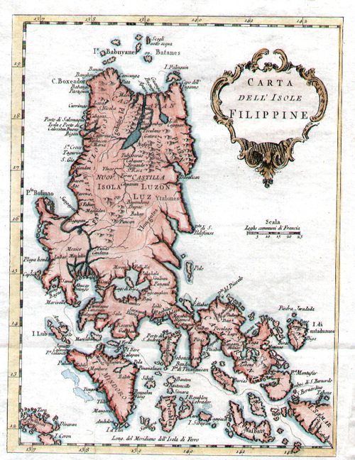 ASIEN/Alte Landkarten - Carta dell'Isole Filippine