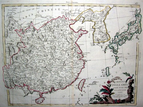 ASIEN/Alte Landkarten - Impero Della China colle Isole del Giappone